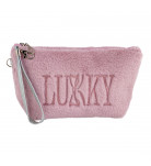 Косметичка плюшевая Lukky с логотипом