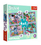 Пазл 4 в 1 Trefl Crazy Day Lilo and Stitch 207 эл