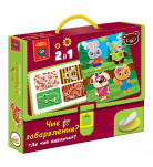 Настольная игра 2 в 1 Vladi Toys Чиє забарвлення? Де чия мордочка? (укр)