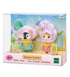 Набор Sylvanian Families Малыши Пингвин и Котенок в костюмах мороженого