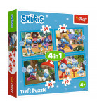 Пазл Trefl 4 в 1 The Smurfs Деревня Смурфов 