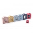 Развивающая игрушка Cubika Конструктор Цветные домики 2, 30 эл