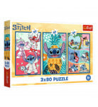 Пазлы Trefl Lilo and Stitch 3x80 шт