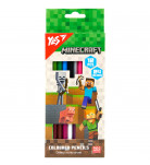 Карандаши цветные двухцветные Yes Minecraft 12 шт
