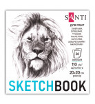 Скетчбук Santi для графики 20×20, 30 л