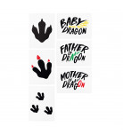 Набор временных тату TATTon.me Dragon Family Set