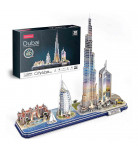 Пазл 3D CubicFun City Line Дубай с LED-подсветкой