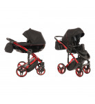 Универсальная коляска 2 в 1 Junama Diamond Individual 01 Black/Red 