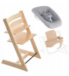 Набор Stokke Стульчик Tripp Trapp, спинка с ограничителем Baby Set и кресло для новорожденных Newborn Natural 