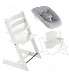 Набор Stokke Стульчик Tripp Trapp, спинка с ограничителем Baby Set и кресло для новорожденных Newborn White