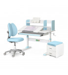 Комплект мебели ErgoKids Парта Тумба Кресло TH-330 Blue L