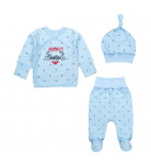 Комплект Flamіngo Распашонка Ползунки Шапка Mommy`s Sailor blue