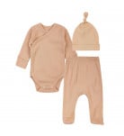 Комплект Krako Боди Ползунки Шапочка Bedtime story beige