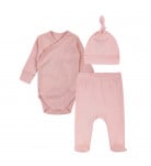 Комплект Krako Боди Ползунки Шапочка Bedtime story pink
