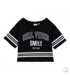 Футболка BluKids Organic Cotton Girl vibes smile black