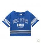 Футболка BluKids Organic Cotton Girl vibes smile blue