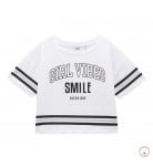 Футболка BluKids Organic Cotton Girl vibes smile white