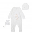 Комплект Flamingo Комбинезон Шапочка Мешочек 123-212 Milk
