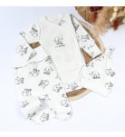 Комплект Flamingo Боди Ползунки Шапочка 433-118 Milk