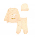 Комплект распашонка ползунки и шапочка Hello Baby Bio Cotton 24YHLBKSET026