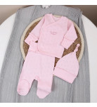 Комплект Flamingo Распашонка Ползунки Шапочка 445-122 Pink