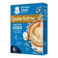 Каша молочная Gerber Пшенично-овсяная Киноа Банан 240 г 