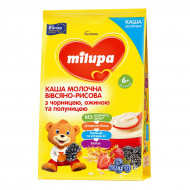 Каша молочная Milupa Овсяно-рисовая с черникой, ежевикой и клубникой 210 г