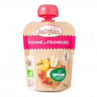 Органическое Пюре Babybio Яблоко Малина 90 г