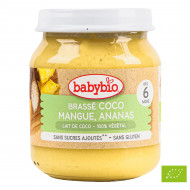 Пюре органическое Babybio на основе кокосового молока с манго и ананасом 130 г