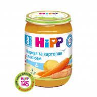 Рыбно-овощное пюре HiPP Морковь и картофель с лососем 190 г