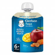 Пюре Gerber Яблоко Морковь Манго 90 г