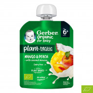 Пюре органическое Gerber Манго Персик Кокосовый мусс 80 г