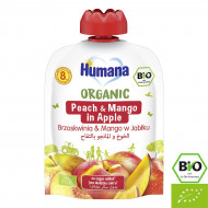 Пюре органическое Humana Яблоко Персик Манго 90 г