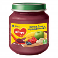 Фруктовое пюре Milupa Яблоко, банан, черника и малина 125 г