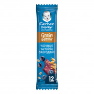 Фруктово-злаковый батончик Gerber с черникой и черной смородиной 25 г