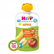Фруктовое органическое пюре HiPP HiPPiS Яблоко-Банан 100 г