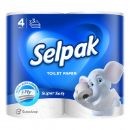 Бумага туалетная Selpak Super Soft 4 шт