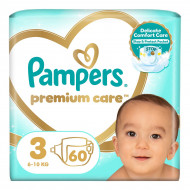 Подгузники Pampers Premium Care Размер 3 Midi 6-10 кг 60 шт