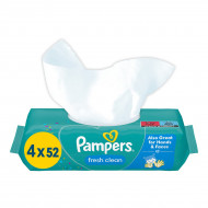 Влажные салфетки Pampers Fresh Clean Quatro 4х52 шт
