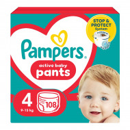 Подгузники-трусики Pampers Active Baby Pants Размер 4 (9-15 кг) 108 шт