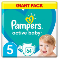 Подгузники Pampers Active Baby Размер 5 (11-16 кг) 64 шт