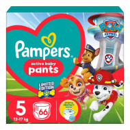 Подгузники-трусики Pampers Active Baby Pants Paw Patrol Размер 5 (12-17 кг) 66 шт