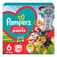 Подгузники-трусики Pampers Active Baby Pants Paw Patrol Размер 6 (14-19 кг) 60 шт