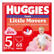 Подгузники-трусики Huggies Pants Little Movers Girl 5 (12-17 кг), 68 шт
