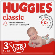 Подгузники Huggies Classic Jumbo 3 (4-9 кг) 58 шт