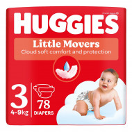 Подгузники Huggies Little Movers 3 (4-9 кг) 78 шт