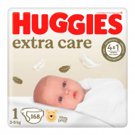 Подгузники Huggies Extra Care 1 M-Pack (2-5 кг) 168 шт