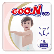 Подгузники GOO.N Plus L (9-14 кг) 48 шт