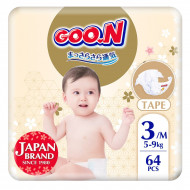 Подгузники GOO.N Premium Soft Размер 3 M (5-9 кг) 64 шт