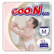 Трусики-подгузники GOO.N Plus М 6-12 кг 52 шт